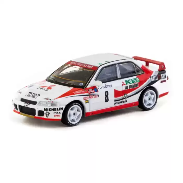 Tarmac Works 1/64 Mitsubishi Lancer Evolution Rallye Monte-Carlo 1993 #8 - GLOBAL64 T64G-048-93MCR08