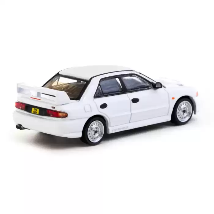 Tarmac Works 1/64 Mitsubishi Lancer RS Evolution III White - Lamley Special Edition - GLOBAL64 T64G-050-RS