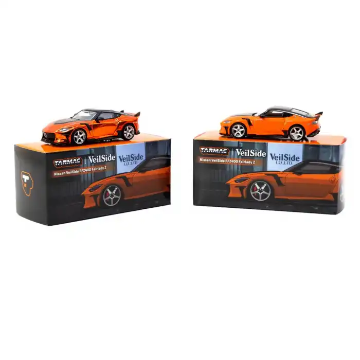 Tarmac Works 1/64 Nissan VeilSide FFZ400 Fairlady Z Orange - GLOBAL64
