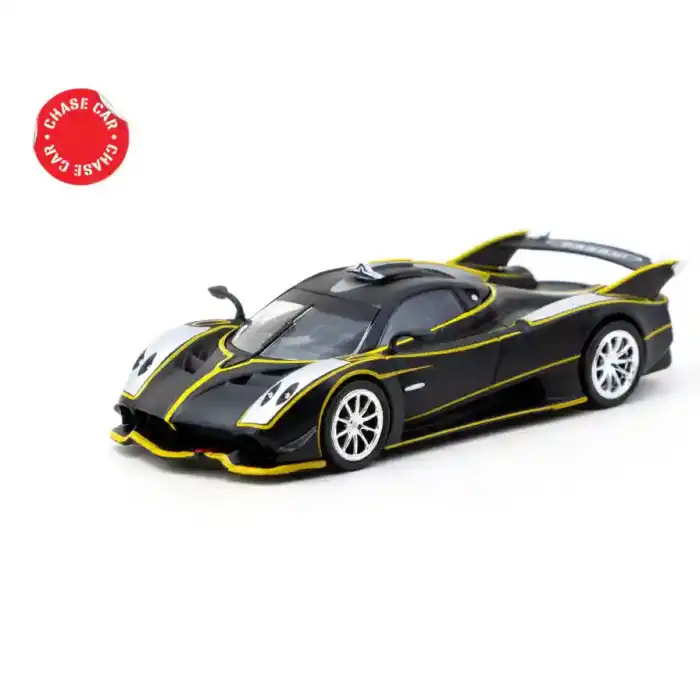 Tarmac Works 1/64 Pagani Huayra R Matt Black / Silver - GLOBAL64