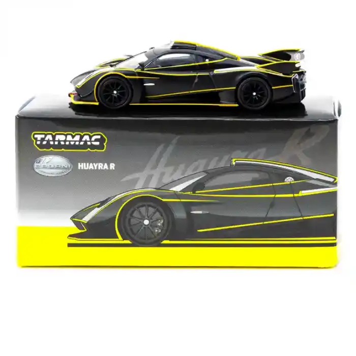 Tarmac Works 1/64 Pagani Huayra R Matt Black / Silver - GLOBAL64