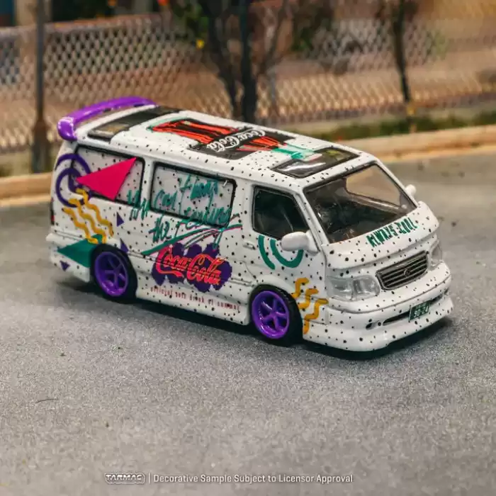 Tarmac Works 1/64 Toyota Hiace Wagon Custom Coca-Cola Delivery Van - HOBBY64