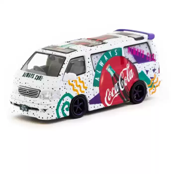 Tarmac Works 1/64 Toyota Hiace Wagon Custom Coca-Cola Delivery Van - HOBBY64