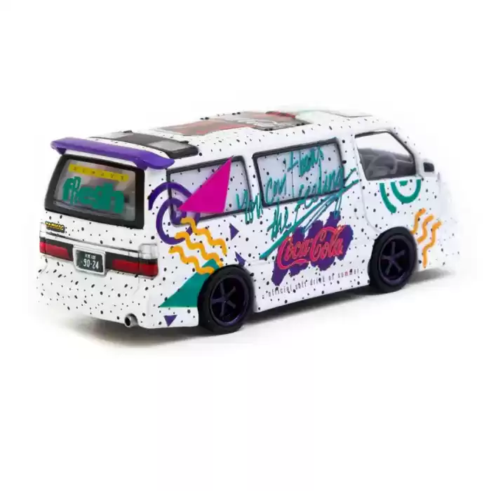 Tarmac Works 1/64 Toyota Hiace Wagon Custom Coca-Cola Delivery Van - HOBBY64
