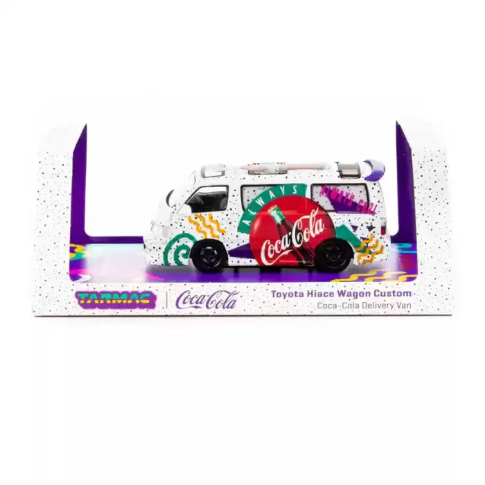 Tarmac Works 1/64 Toyota Hiace Wagon Custom Coca-Cola Delivery Van - HOBBY64