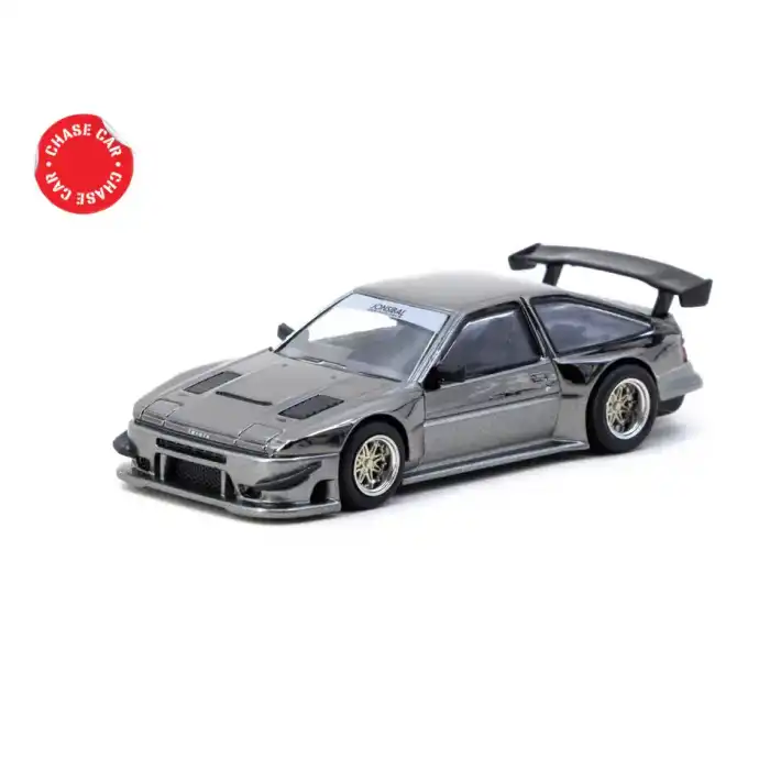 Tarmac Works 1/64 Toyota Sprinter Trueno AE86 Widebody Black/Grey - Designed by Jon Sibal - Malaysia Special Edition - GLOBAL64