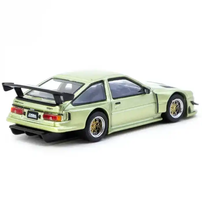 Tarmac Works 1/64 Toyota Sprinter Trueno AE86 Widebody Green - Designed by Jon Sibal - GLOBAL64