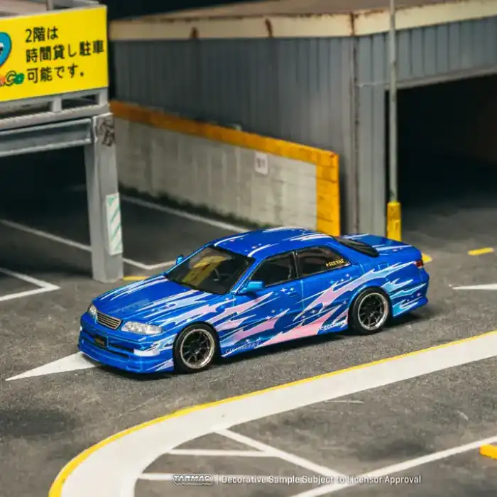 Tarmac Works 1/64 VERTEX Toyota Mark II JZX100 Blue Metallic - GLOBAL64 - T64G-024-BL