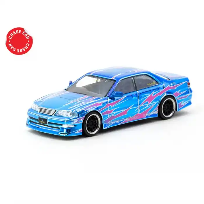 Tarmac Works 1/64 VERTEX Toyota Mark II JZX100 Blue Metallic - GLOBAL64 - T64G-024-BL