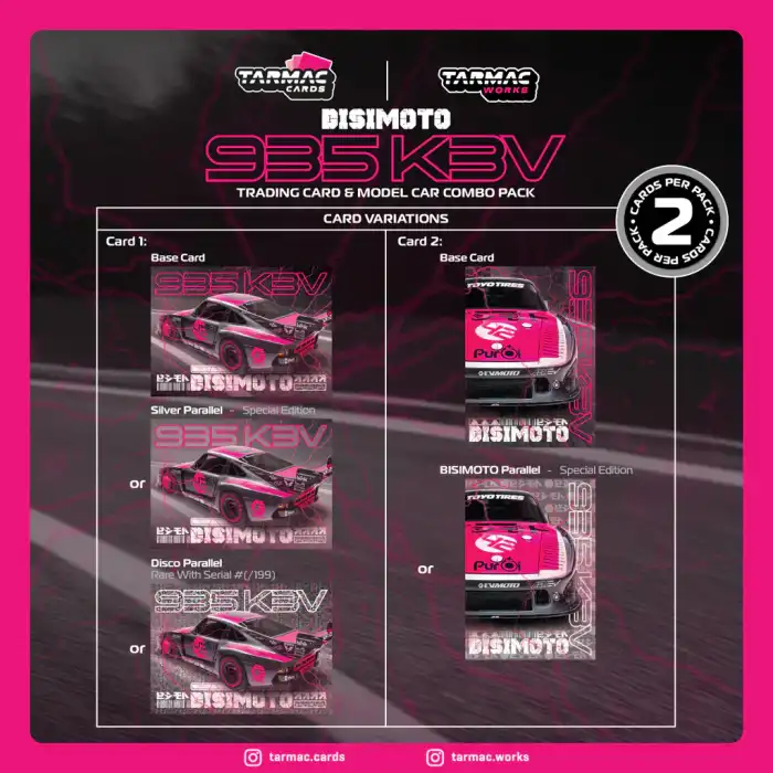 Tarmac Works X iXO Models 1/64 Bisimoto Porsche 935 K3V with Tarmac Cards Combo Set - HOBBY64