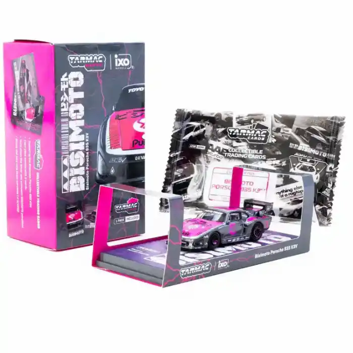 Tarmac Works X iXO Models 1/64 Bisimoto Porsche 935 K3V with Tarmac Cards Combo Set - HOBBY64