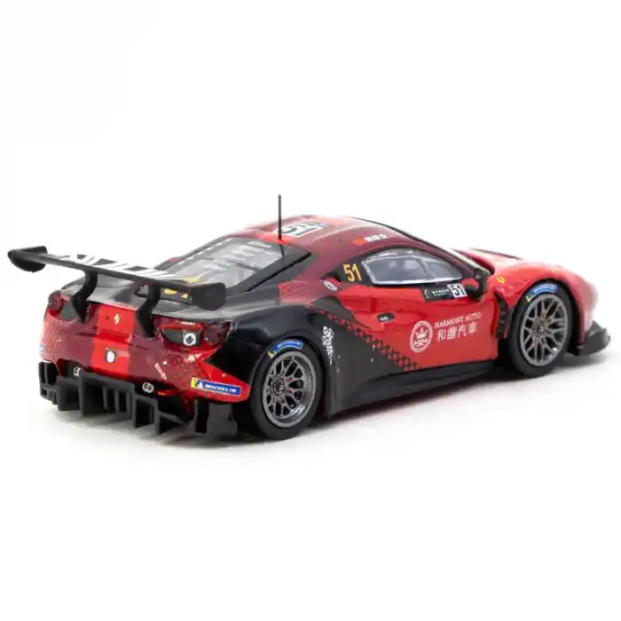 Tarmac Works X iXO Models 1/64 Ferrari 488 GT3 Macau GT Cup 2022 Harmony Racing #51 - HOBBY64