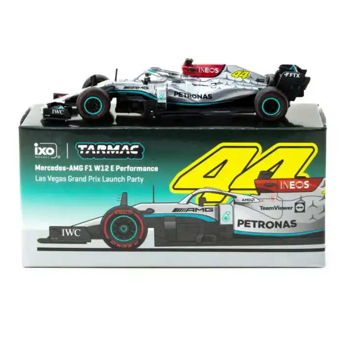 Tarmac Works X iXO Models 1/64 Mercedes-AMG F1 W12 E Performance Las Vegas Grand Prix Launch Party - GLOBAL64