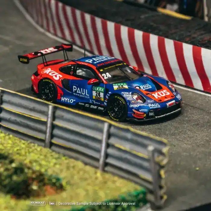 Tarmac Works X iXO Models 1/64 Porsche 911 GT3 R DTM 2023 #24 - HOBBY64 - Ayhancan Güven