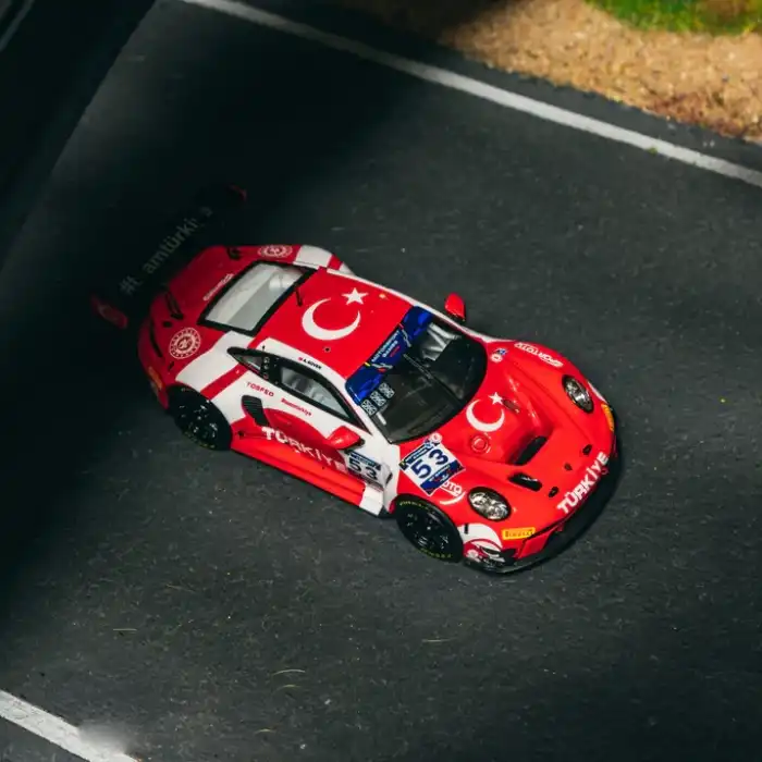 Tarmac Works X iXO Models 1/64 Porsche 911 GT3 R FIA Motorsport Games GT Sprint 2024 #53 Winner - Turkey Special Edition – HOBBY64