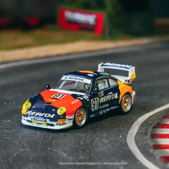 Tarmac Works X Schuco 1/64 Porsche 911 GT2 24h LE MANS 1995 #91 - COLLAB64