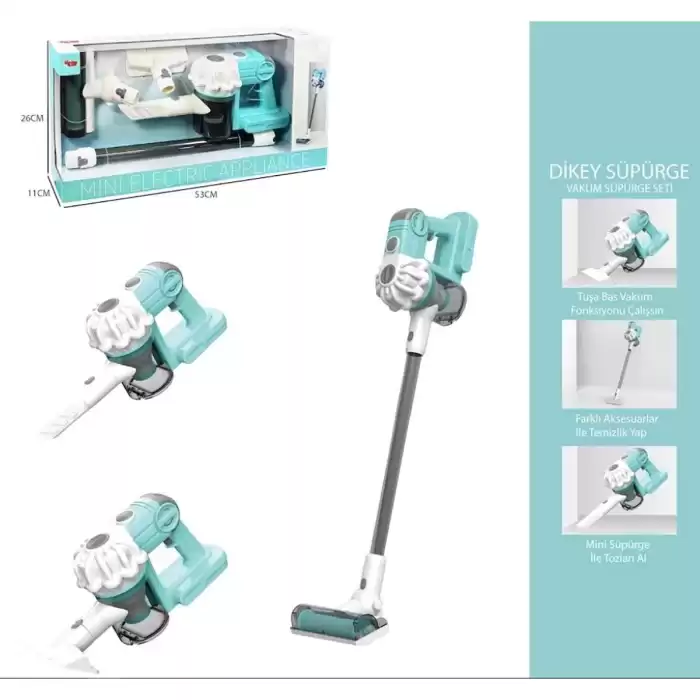 Vardem Yeşil-Gri Elektrikli Oyuncak Dikey Süpürge, LS8803Q