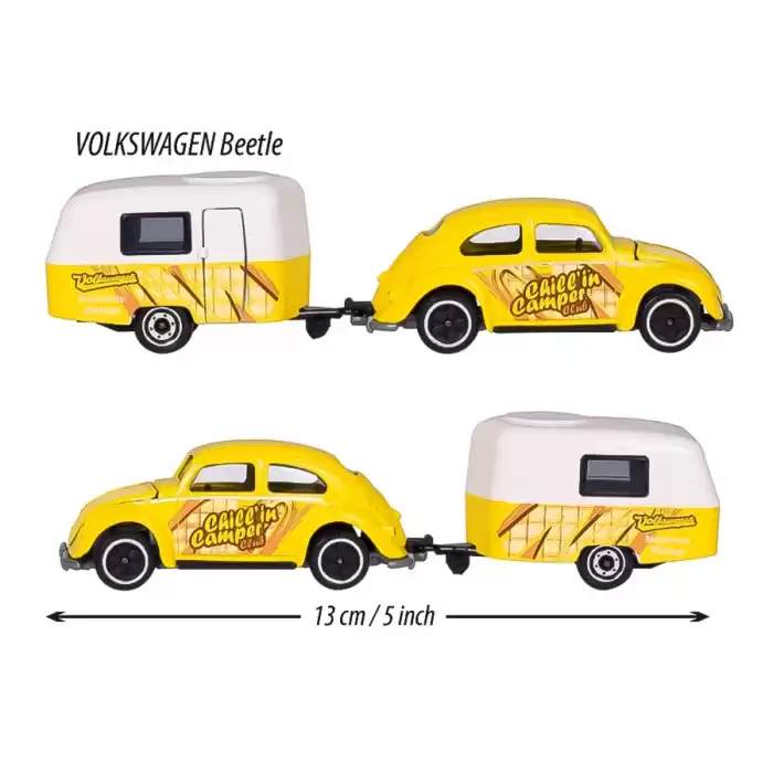 Majorette Volkswagen Original Trailer & Beetle
