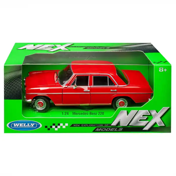 Welly 1:24 Mercedes-Benz 220 Diecast Model Araba Kırmızı - 24091W