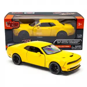 Motor Max 1:24 2018 Dodge Challenger SRT Hellcat Widebody Die-Cast Sarı Model Araba - 79350