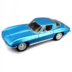 Miasto 1:18 1965 Chevrolet Corvette Diecast Model Araba Mavi - 31640