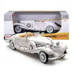 Maisto Premiere Edition 1:18 1936 Mercedes Benz 500 K Typ Specialroadster Beyaz - 36055