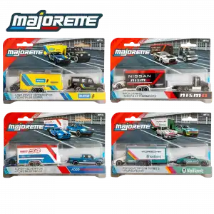 Majorette Racing Deluxe Trailer 4lü Metal Model Araba Seti