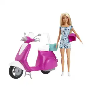 Barbie Bebek ve Eğlenceli Scooterı , GBK85