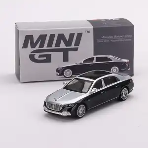 MINI GT: 1/64 Mercedes-Maybach S680 Cirrus Silver - Nautical Blue Metallic - 516