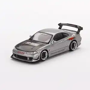 Mini GT 1/64 Nissan Silvia Top Secret (S15) Silver MGT00545