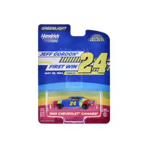 Greenlight 1:64 1969 Chevrolet Camaro - Jeff Gordon / Hendrick Motorsports First Win Tribute - May 29, 1994 - Charlotte, NC 30492
