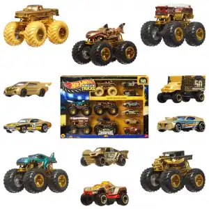Hot Wheels Monster Trucks Trophy Champions Collection | Bigfoot 50. Yıl Özel Set (11 Parça)