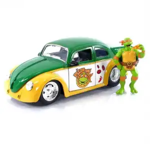 Jada Ninja Turtles Michelangelo 1959 Volkswagen Drag Beetle - 25 328 5002