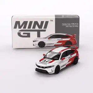 Mini GT 1/64 Honda Civic Type R #2 2023 Pace Car White - MGT00721