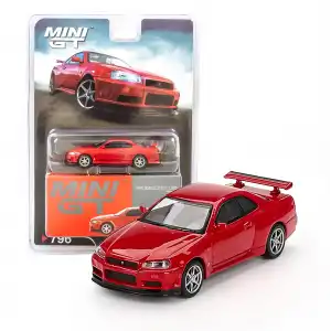 Mini GT 1:64 Nissan Skyline GT-R (R34) V-Spec Active Red Blister Paket- MGT00796