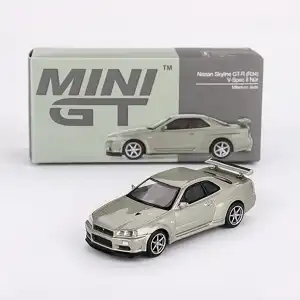 MINI GT: 1/64 Nissan Skyline GT-R (R34) V-Spec II Nür Millenium Jade - MGT01003