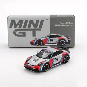 MINI GT: 1/64 Porsche 911 Dakar Ice Grey Metallic Rally 1978 - MGT00964