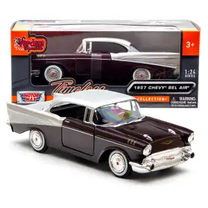 Motor Max 1:24 1957 Chevy Bel Air Mor Krom - 73228