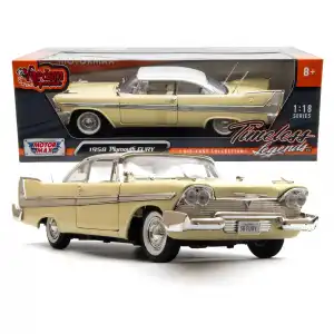 Motor Max 1:18 1958 Plymouth Fury Diecast Model Araba Sarı - 73115
