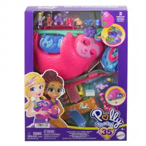 Polly Pocket Mini Oyuncaklar, Tembel Hayvan ve Ailesi , HRD40