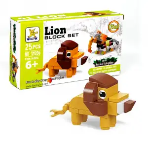 Bricks - Hayvan Krallığı Lion Blok Oyuncak SM206B-01
