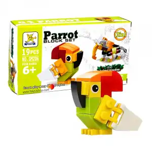 Bricks - Hayvan Krallığı Parrot Blok Oyuncak SM206B-04