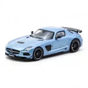 Tarmac Works 1/64 Mercedes-Benz SLS AMG Coupe Black Series Matte Blue - GLOBAL64