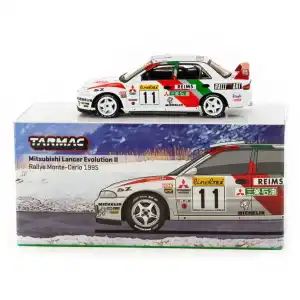 Tarmac Works 1/64 Mitsubishi Lancer Evolution II Rallye Monte-Carlo 1995 #11 GLOBAL64 T64G-049-95MCR11