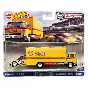 Hot Wheels Porsche 962 Sakura Sprinter - Team Transport Premium