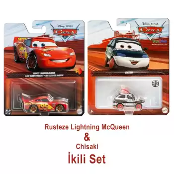 Disney Pixar Cars - Rusteze Lightning McQueen & Chisaki - İkili Setler