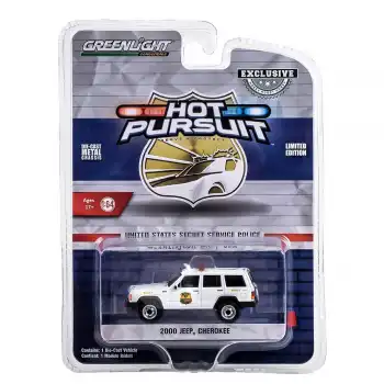 Greenlight 1:64 Hot Pursuit 2000 Jeep Cherokee Beyaz - 43015-A