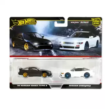 Hot Wheels Premium İkili Paket - 96 Nissan 180SX Type X - Nissan SilEighty - JKB96
