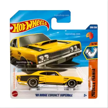 Hot Wheels Tekli Arabalar 69 Dodge Coronet Superbee - Muscle Mania - 208