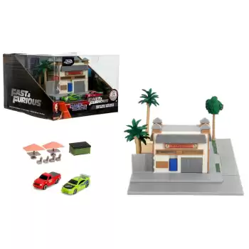 Jada Fast & Furious Nanoscene Toretto Cafe Diorama Seti - 253203095
